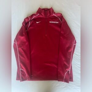 Washington State University Crimson Football Half Zip Mens Large (WSU)